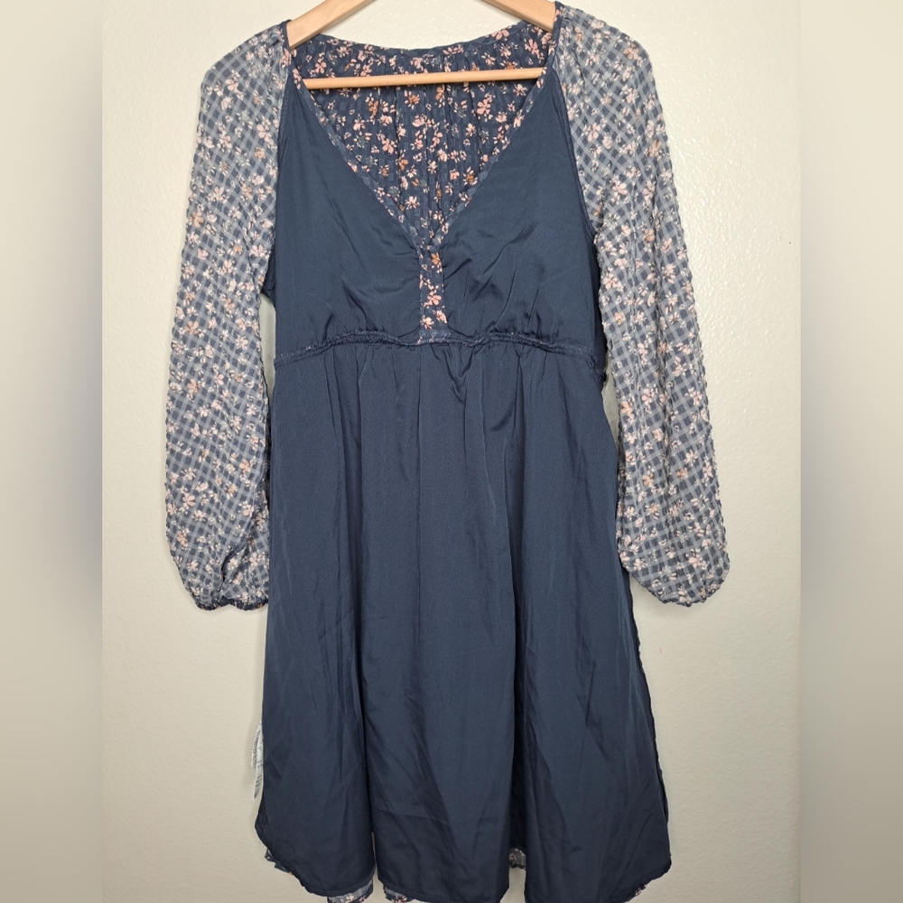 Hatch Collection The Kelsey Maternity Ruffled Dress Painted Floral Size 0 - Picture 15 of 16